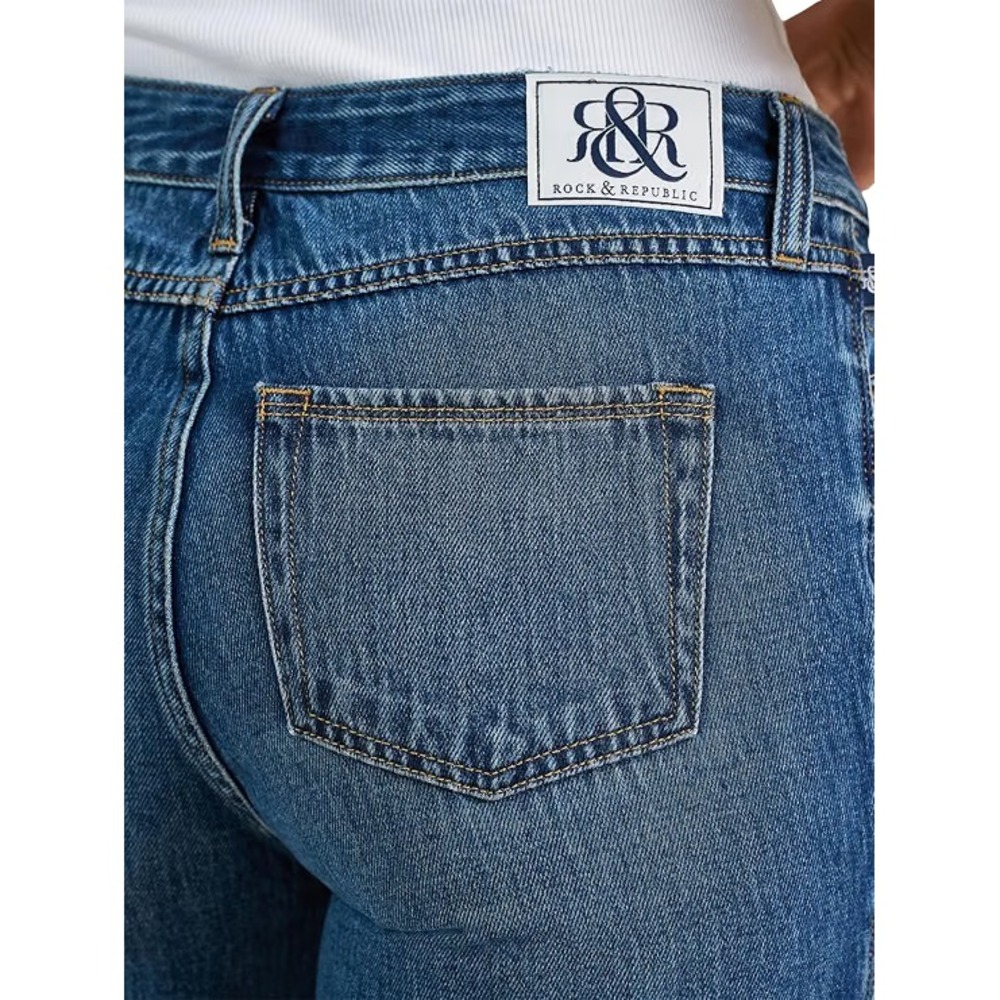 Rock & Republic Women's Blue Distressed Rebel Ex-Boyfriend Jeans New w/ Tags 6